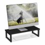Monitoriaus stovas Relaxdays 10049972_60, XL, Juoda, 55 × 15 × 23 cm