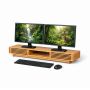 Monitoriaus stovas Relaxdays 10053050_126, dviem monitoriams, 96,5 × 14 × 24,5 cm