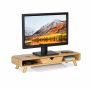 Monitoriaus stovas Relaxdays 10053052.0, 2 skyriai ir stalčius, 62 × 13 × 20,5 cm