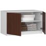Mezzanine for wardrobe NORE S90, white/dark brown