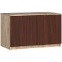Mezzanine for wardrobe NORE S90, dark brown/oak color