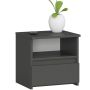 Прикроватная тумба AKORD Furniture Factory CL1, 1 ящик, Серая, 40 × 40 × 35 см