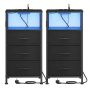 Naktinis staliukas SONGMICS, 2 stalčiai ir atviras skyrius, 39,6 × 75,9 × 30 cm