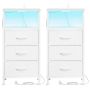 Naktinis staliukas SONGMICS, 2 stalčiai ir atviras skyrius, Juoda, 39,6 × 75,9 × 30 cm