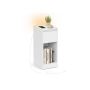 Naktinis staliukas VASAGLE, 1 stalčius, LED, USB-A ir USB-C, Balta, 25 × 59,5 × 30 cm