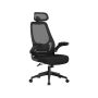 Office chair with adjustable armrests, black