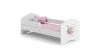 Children's bed Fala with mattress and barrier protection 144 cm x 78 cm x 65 cm, princess with moon