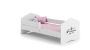 Children's bed Fala with mattress and barrier protection 164 cm x 85 cm x 63 cm, a princess sleeps here