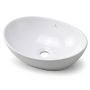 Oval countertop washbasin OVALIS, white, 41 × 33 × 14.5 cm