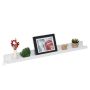 Pakabinama lentyna Relaxdays 10044763.0, U formos, Balta, 80 × 5 × 8 cm