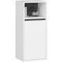 Подвесной шкафчик для ванной VAMI W35 1D 1W, 1 дверца, белый/серый, 35 × 80 × 30 см