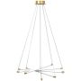 Pakabinamas LED šviestuvas Aosom, 50 W, 5800 lm, Auksinis/baltas, Ø82 × 124 cm