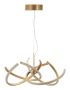 Pakabinamas LED šviestuvas CELTIC, Auksinė/balta, Ø 62 × 120 cm