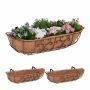 Pakabinami vazonai Relaxdays 10037892.0, 3 vnt, Ruda, 76 × 21 × 22 cm