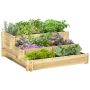 Raised bed, 3 tiers, 5 compartments, 93 × 93 × 35 cm