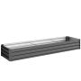 Raised bed, open bottom, Grey, 240 × 60 × 30 cm