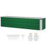 Raised bed Outsunny 183x47x40cm., green/silver color