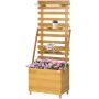 Raised bed with slats, 3 shelves, 63 × 39 × 160 cm