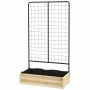 Raised bed with slats Outsunny 80x38x145cm., light brown/black