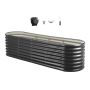 Высокая грядка VEVOR GM61003-240X60X57CM, 12 усиливающих стержней, Серая, 240 × 60 × 60 см