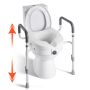 Raised toilet seat VEVOR FBL760657, with armrests, 43.5 × 18 × 39.5 cm