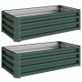 Raised bed set, 2 pcs, Green, 110 × 30 × 50 cm