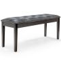 Paminkštintas medinis suoliukas, 2 vietos, pilkas
