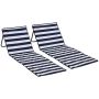 Beach loungers, 2 pcs, 142 × 51 × 40 cm