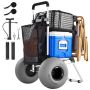 Beach trolley VEVOR 30024-SIS, foldable, 69 × 80 × 86–116 cm