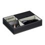Papuošalų dėklas Relaxdays, 4 atviri ir 1 uždengtas skyrius, 25,5 × 5 × 18,5 cm
