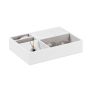 Papuošalų organizatorius Relaxdays, 4 atviri ir 1 uždengtas skyrius, 25,5 × 5 × 18,5 cm