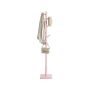 VASAGLE Freestanding Clothes Rack, 8 Hooks, Pink, 30 × 175 × 30 cm