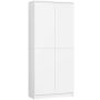 Напольный стеллаж AkordV2 CLP R80, с дверцами, Белый, 80 × 180 × 35 см
