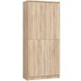 Напольный стеллаж CLP R80, с дверцами, коричневый, 80 × 180 × 35 см