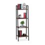 Pastatoma lentyna Relaxdays 10026047_955, 4 pakopos, Rudos/juodos, 44 × 136 × 31,5 cm