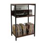 Pastatoma vinilo lentyna Relaxdays 10052985_8208, 3 lentynos, Ruda, 40 × 65 × 30 cm