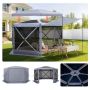 Gazebo-tent VEVOR FY12X12Smoky Gray-6, 6 walls, Gray, 3.6 × 3.6 × 2.2 m