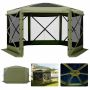 Павильон VEVOR FY10X10Military Green-6, Для 6–8 человек, 6 боковых панелей, Зелёный, 3 × 3 × 2,2 м