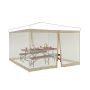 Pavėsinės tinklelis nuo vabzdžių Relaxdays 10035879.0, 2 šoninės dalys, Smėlio, 3 × 3 m