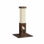 Cat scratching post 73 cm high with toy, brown