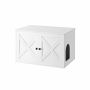 Cat house/toilet with door, white PCL002W01