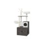 Cat scratching post 81.6x61.2x140cm., black/tan color