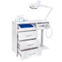 Pedicure station Y-300, 3 drawers, Blue