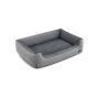 Large dog bed with raised edges 120 x 90 x 30 cm, light gray