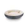 Pet bed with washable cover, dark grey