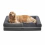Orthopedic dog bed with raised edge 106 x 80 x 25 cm, dark gray