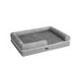 Orthopedic dog bed with raised edge 106 x 80 x 25 cm, gray