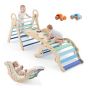 Pikler climbing set VEVOR ZYS002, 9 in 1, Blue, 195 × 59.8 × 74.5 cm