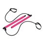 Pilateso treniruoklis Relaxdays 10045288_52, su lazda ir 2 dirželiais, 93 × 3 cm