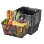 Pirkinių krepšelių rinkinys VEVOR LB-B012-6, 12 vnt., 21 l, Juodi, 44 × 48 × 33 cm